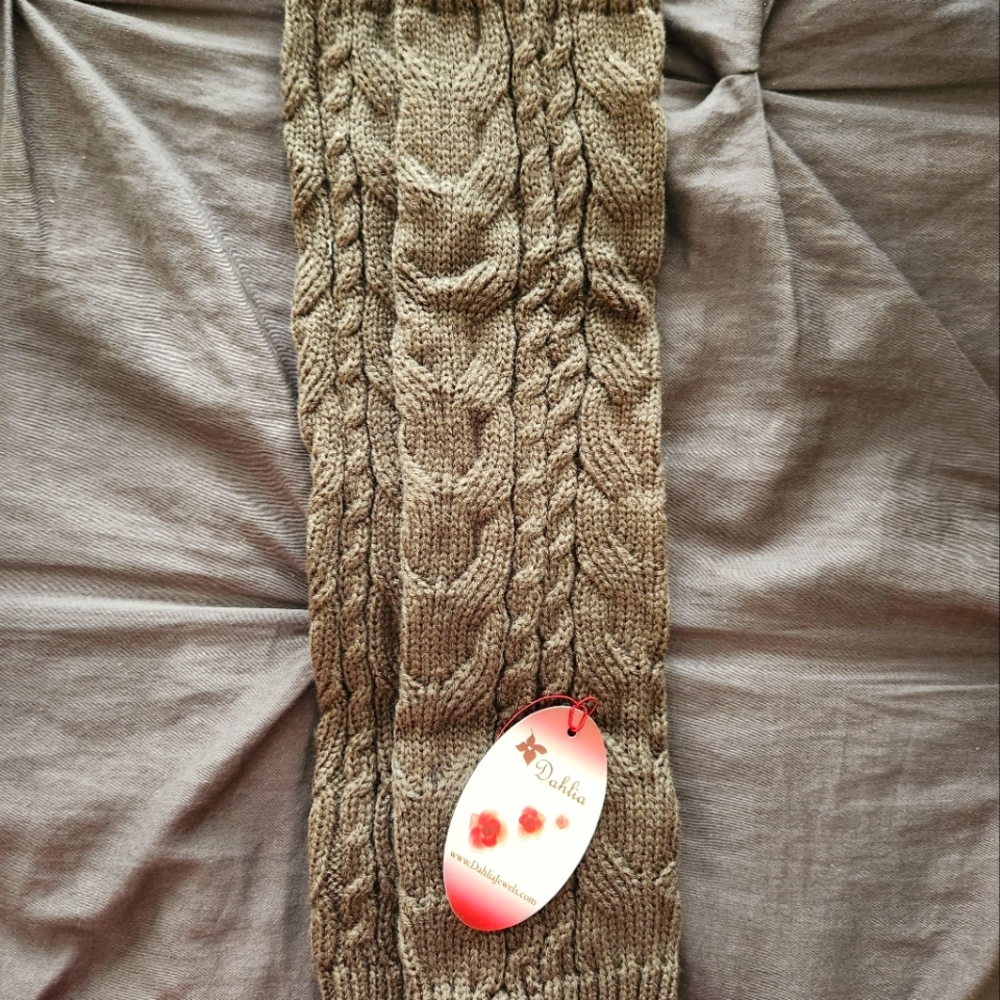 Dahlia Jewels Brown Leg Warmers